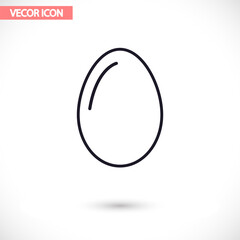 egg icon vector, solid illustration , lorem ipsum Flat design