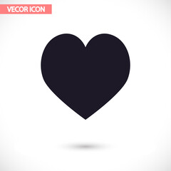 Heart vector icon , lorem ipsum Flat design