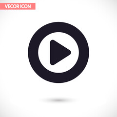 Play  vector icon , lorem ipsum Flat design