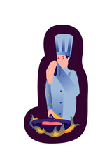 Vector illustration of male chef character
