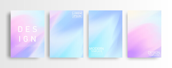 Abstract mockup Pastel colorful gradient background A4 concept for your graphic colorful design, Layout Design Template for Brochure - obrazy, fototapety, plakaty