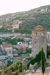Fototapeta na wymiar Clock Tower at Old Town Bar, Montenegro