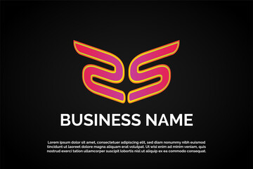 Logo Template Monogram Letter S for Freight Company