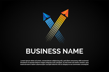 Logo Template Monogram Letter X for Freight Company