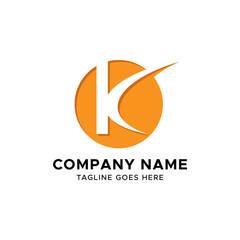 Obraz premium Initial K letter logo design template