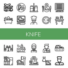 Set of knife icons