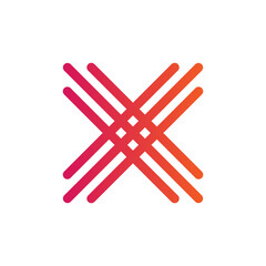 Initial X letter logo design template