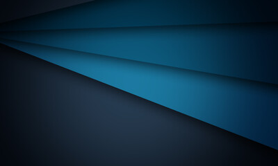 Dark blue background. Overlap sheets of paper with blue space for your text. Modern corporate template 