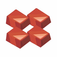 Set of milk, chocolate isolated from a white background. Vector illustration