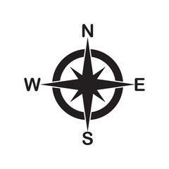 compass icon, nature icon vector