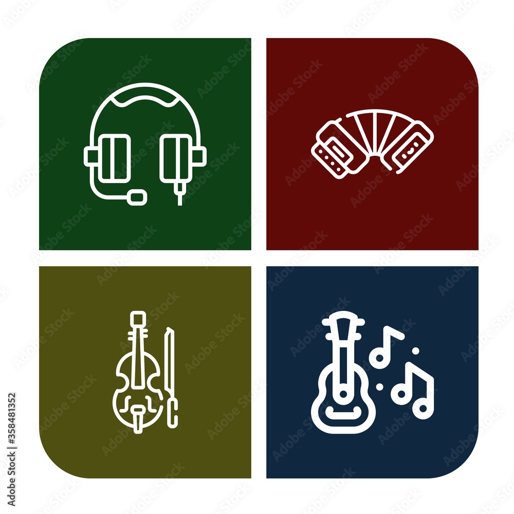 Poster set of sound icons