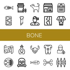 Fototapeta premium bone icon set