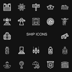 Editable 22 ship icons for web and mobile