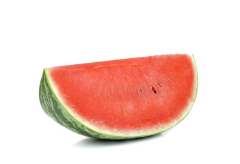 Sliced ripe watermelon isolated on white background