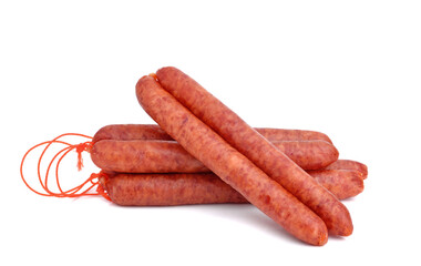 Chinese sausage isolated on white background