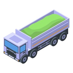 Lorry tipper icon. Isometric of lorry tipper vector icon for web design isolated on white background