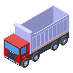 Transport tipper icon. Isometric of transport tipper vector icon for web design isolated on white background