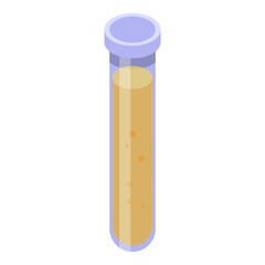 Virus test tube icon. Isometric of virus test tube vector icon for web design isolated on white background