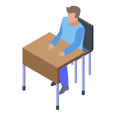 Fototapeta premium Foreign language classroom icon. Isometric of foreign language classroom vector icon for web design isolated on white background