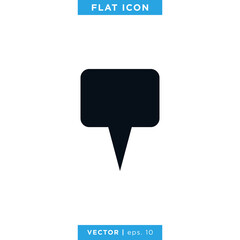 Map pin icon design template