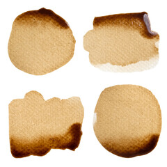 coffee drop on paper banner or logo background collection