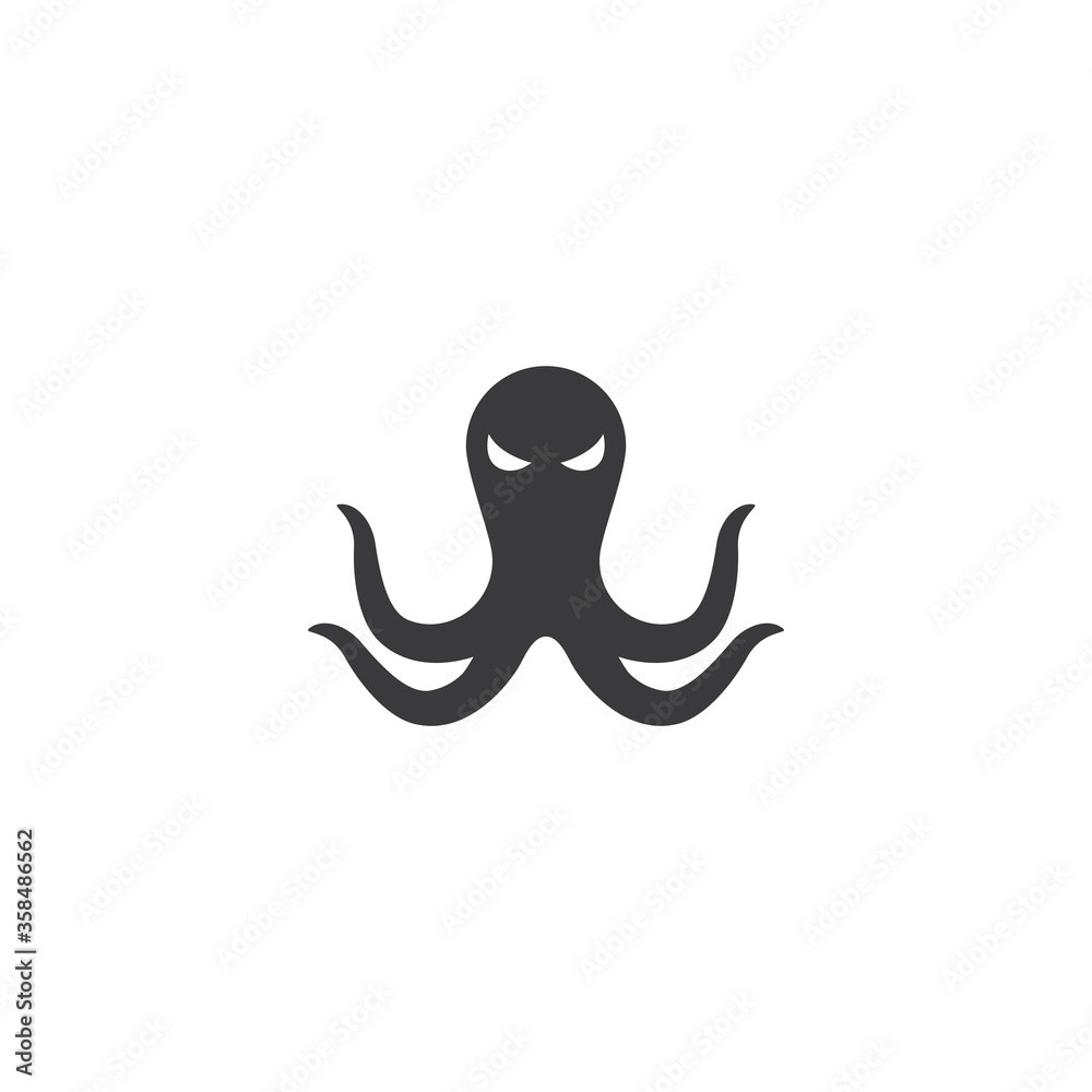 Wall mural octopus logo