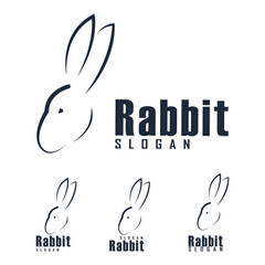 Rabbit logo icon graphic. line symbol illustration. Design vector
