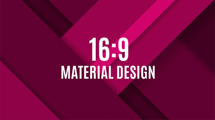 Background Unusual modern red material design. Format 16:9 . Vector Illustration