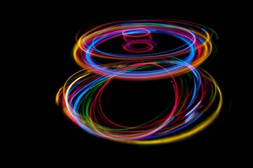 colored streaks of light