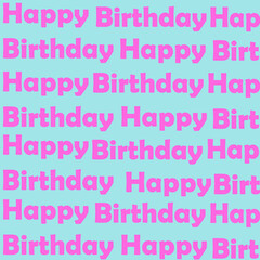 Pink-blue background with the inscription happy birthday