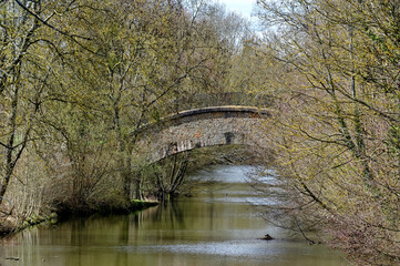 Bridge on the Grand Morin river in Seine et Marne country