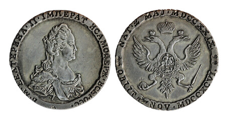 Russian Empress Catherine II coin