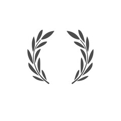 Laurel wreath. Symbol of victory, greatness, glory and power.  Ancient tradition. Logo, sign, trademark.