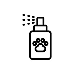 dog training spray bottle icon vector. dog training spray bottle sign. isolated contour symbol illustration