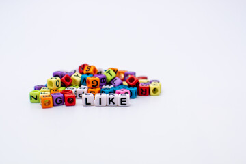 colorful bead shape to like alphabet