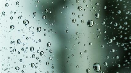 Drops of water on the glass. Macro shooting. Texture. No people. 