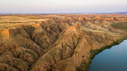 Barrancas de Burujon aerial view