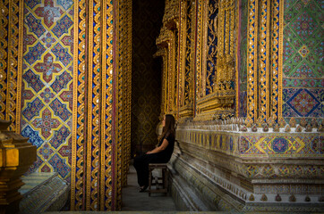 A girl in thai temple