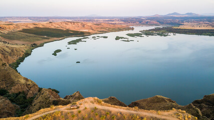 Fototapeta premium Barrancas de Burujon aerial view