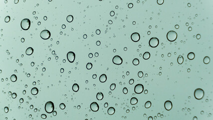 Drops of water on the glass. Macro shooting. Texture. No people. 