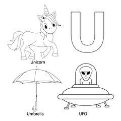 Coloring the letter for children