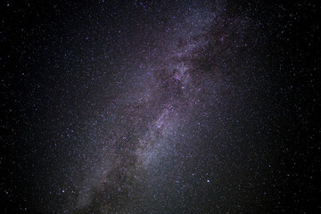 Center of the milky way galaxy on night sky.Long exposure astronomical photograph.