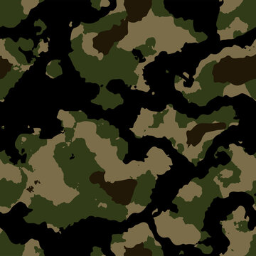 Camouflage seamless pattern. Military background. Vector illustration. EPS 10.