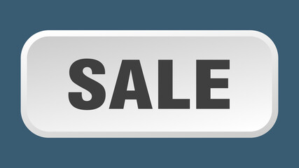 sale button. sale square 3d push button