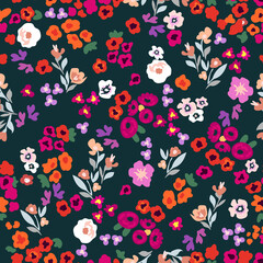 Seamless print with flowers. - 358491946