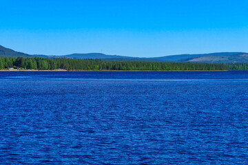 Jokkmokk, Sweden  The Lule river on a sunny day.