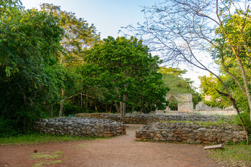 Oval Palace, Ek' Balam, a Yucatec-Maya archaeological site,  Temozon, Yucatan, Mexico. It was the seat of a Mayan kingdom from the Preclassic until the Postclassic period