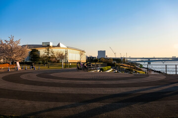 東京 豊洲 春海橋公園 夕方