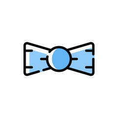 bow tie icon in filled line style isolated on white background. EPS 10