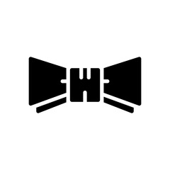 bow tie icon isolated on white background. vector illustration in glyph style. EPS 10